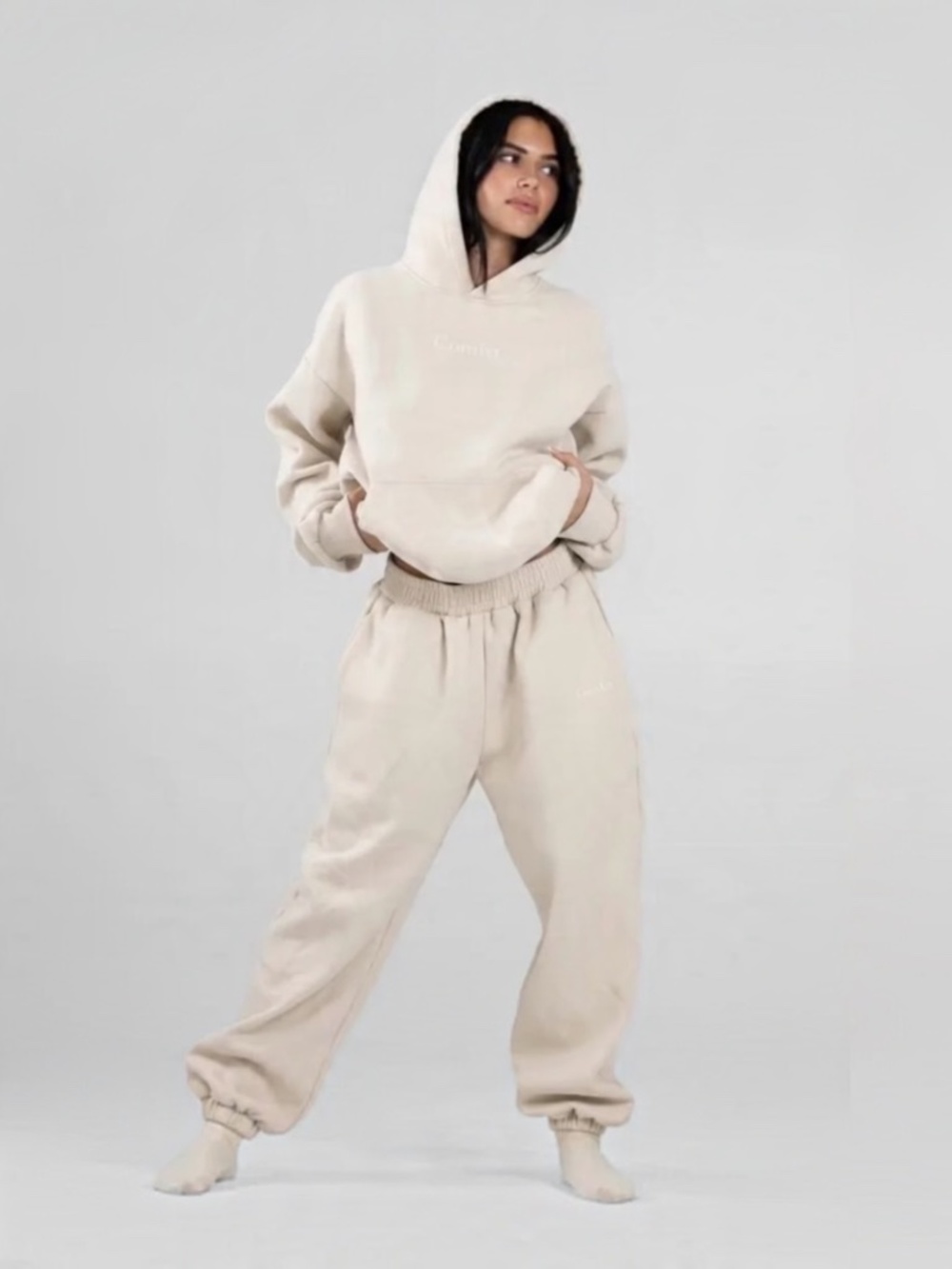 CMFRT Bone Sweatshirt Hoodie & Joggers Pants S M Set